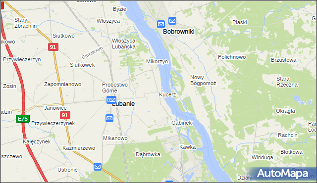 mapa Kucerz, Kucerz na mapie Targeo