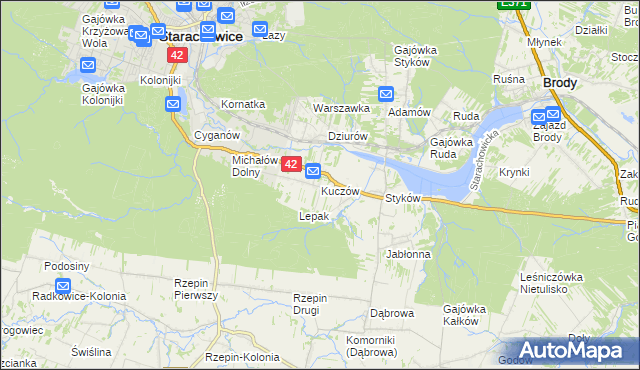 mapa Kuczów, Kuczów na mapie Targeo