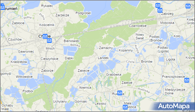 mapa Landek, Landek na mapie Targeo