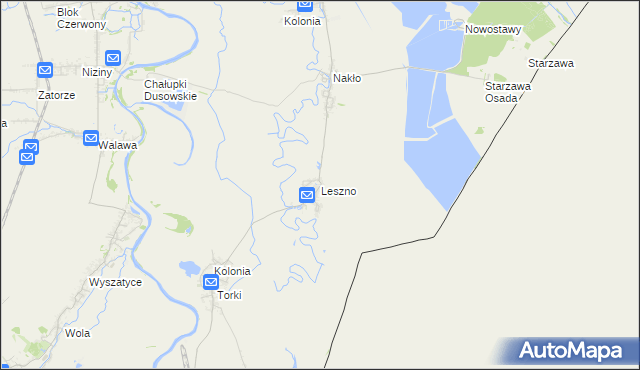 mapa Leszno gmina Medyka, Leszno gmina Medyka na mapie Targeo