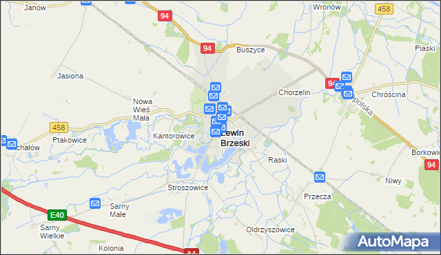 mapa Lewin Brzeski, Lewin Brzeski na mapie Targeo