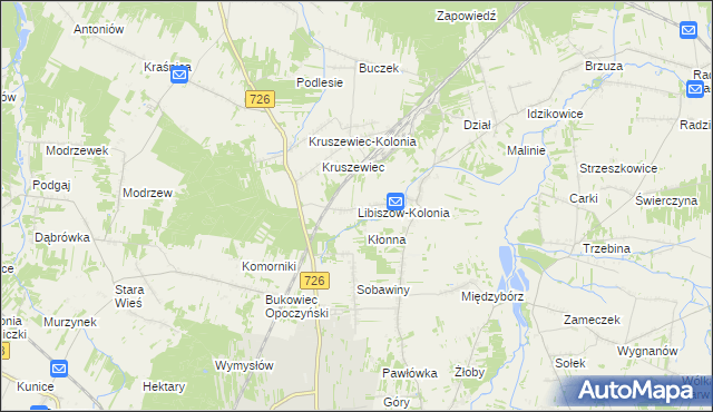 mapa Libiszów-Kolonia, Libiszów-Kolonia na mapie Targeo