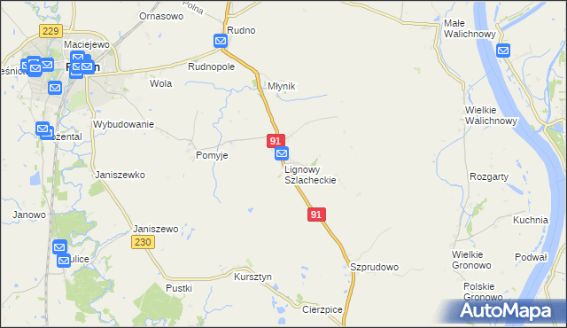 mapa Lignowy Szlacheckie, Lignowy Szlacheckie na mapie Targeo