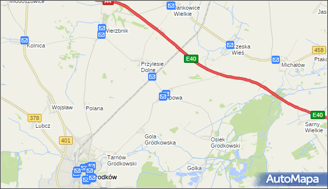 mapa Lipowa gmina Grodków, Lipowa gmina Grodków na mapie Targeo
