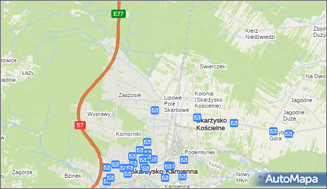 mapa Lipowe Pole Skarbowe, Lipowe Pole Skarbowe na mapie Targeo