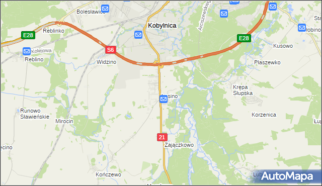 mapa Łosino, Łosino na mapie Targeo