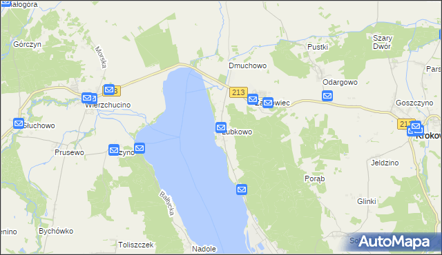 mapa Lubkowo gmina Krokowa, Lubkowo gmina Krokowa na mapie Targeo