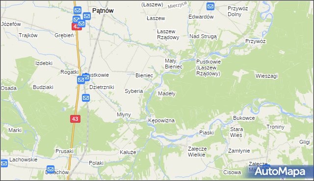 mapa Madeły, Madeły na mapie Targeo
