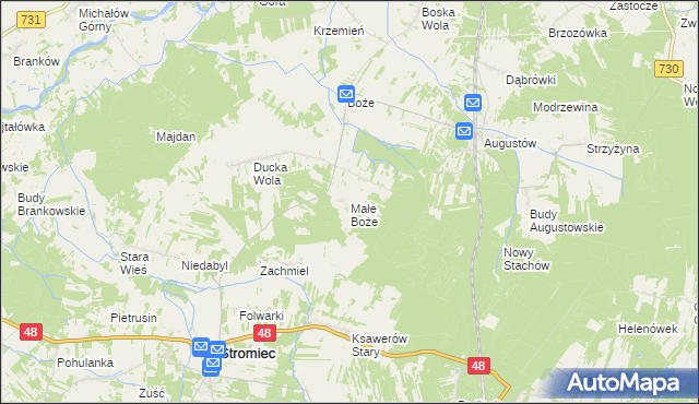 mapa Małe Boże, Małe Boże na mapie Targeo