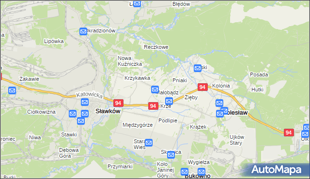 mapa Małobądz, Małobądz na mapie Targeo