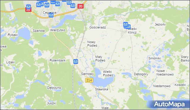 mapa Mały Podleś, Mały Podleś na mapie Targeo