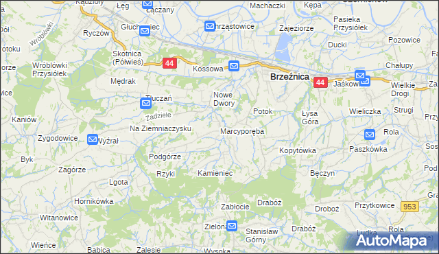 mapa Marcyporęba, Marcyporęba na mapie Targeo