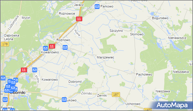 mapa Marszewiec, Marszewiec na mapie Targeo