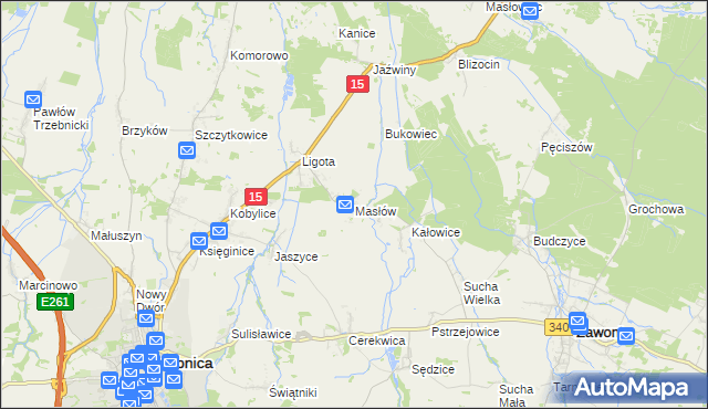 mapa Masłów, Masłów na mapie Targeo