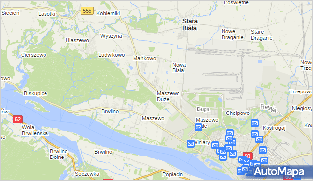 mapa Maszewo Duże, Maszewo Duże na mapie Targeo