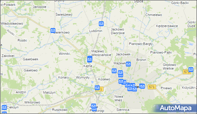 mapa Mazewo Dworskie B, Mazewo Dworskie B na mapie Targeo