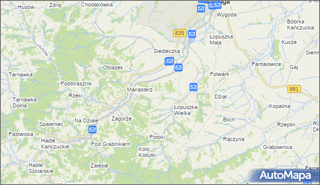mapa Medynia Kańczucka, Medynia Kańczucka na mapie Targeo