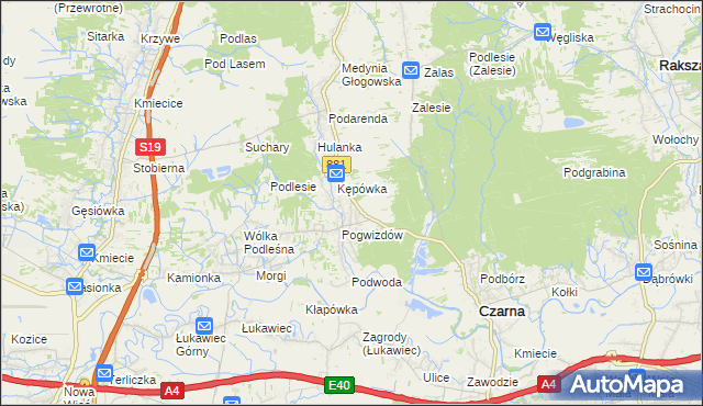 mapa Medynia Łańcucka, Medynia Łańcucka na mapie Targeo