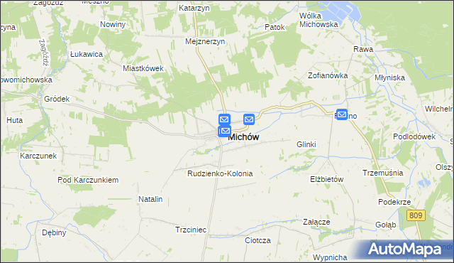 mapa Michów powiat lubartowski, Michów powiat lubartowski na mapie Targeo