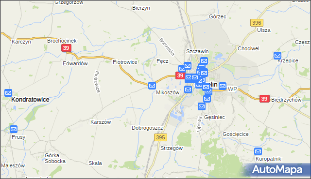 mapa Mikoszów, Mikoszów na mapie Targeo
