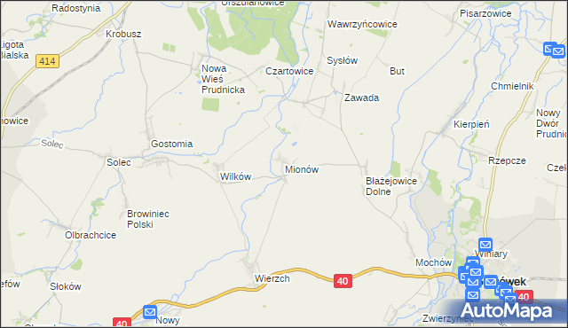 mapa Mionów, Mionów na mapie Targeo