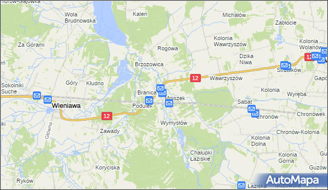 mapa Mniszek gmina Wolanów, Mniszek gmina Wolanów na mapie Targeo
