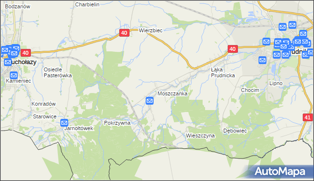 mapa Moszczanka gmina Prudnik, Moszczanka gmina Prudnik na mapie Targeo