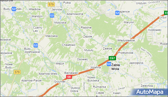 mapa Musuły, Musuły na mapie Targeo