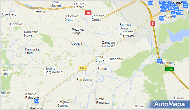 mapa Netta Druga, Netta Druga na mapie Targeo