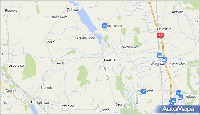 mapa Nieczajna, Nieczajna na mapie Targeo