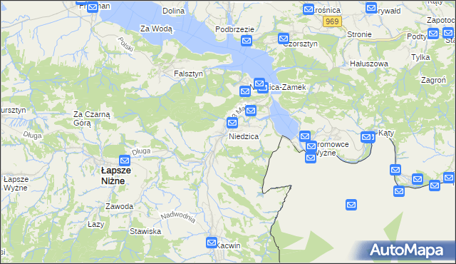 mapa Niedzica, Niedzica na mapie Targeo