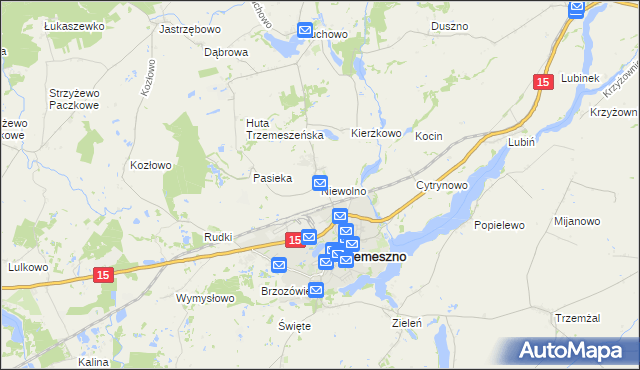 mapa Niewolno, Niewolno na mapie Targeo