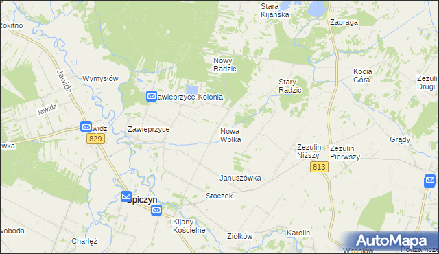 mapa Nowa Wólka, Nowa Wólka na mapie Targeo