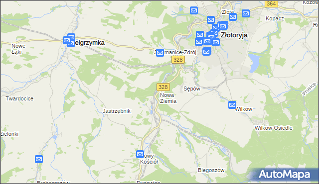 mapa Nowa Ziemia, Nowa Ziemia na mapie Targeo