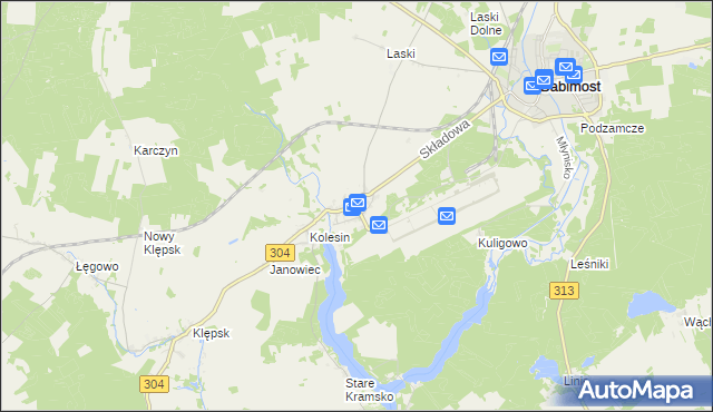 mapa Nowe Kramsko, Nowe Kramsko na mapie Targeo
