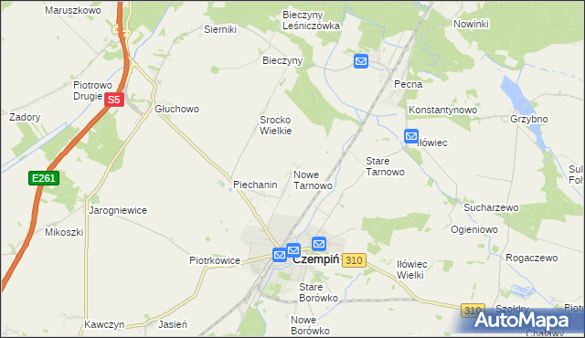 mapa Nowe Tarnowo, Nowe Tarnowo na mapie Targeo