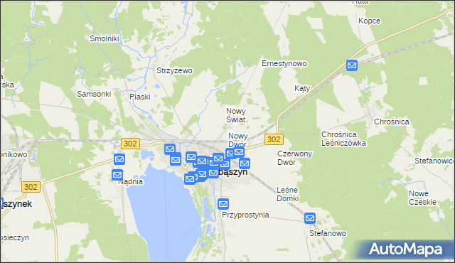 mapa Nowy Dwór gmina Zbąszyń, Nowy Dwór gmina Zbąszyń na mapie Targeo