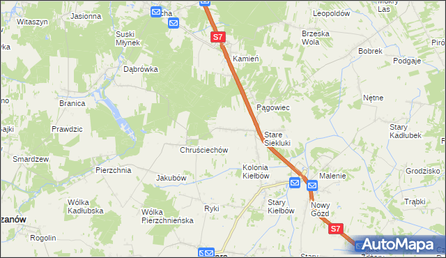 mapa Nowy Kiełbów, Nowy Kiełbów na mapie Targeo