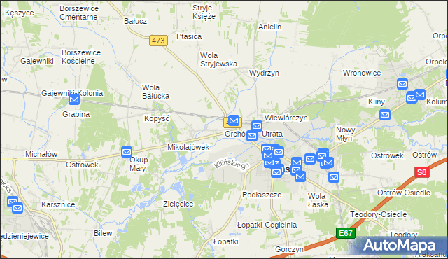 mapa Orchów, Orchów na mapie Targeo
