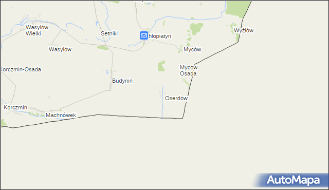 mapa Oserdów, Oserdów na mapie Targeo