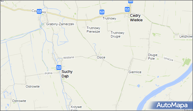 mapa Osice, Osice na mapie Targeo