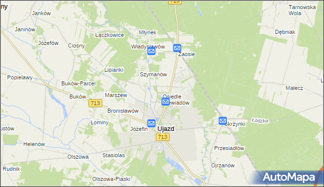 mapa Osiedle Niewiadów, Osiedle Niewiadów na mapie Targeo