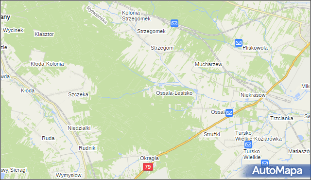 mapa Ossala-Lesisko, Ossala-Lesisko na mapie Targeo