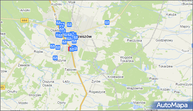 mapa Ostrzeszów-Pustkowie, Ostrzeszów-Pustkowie na mapie Targeo