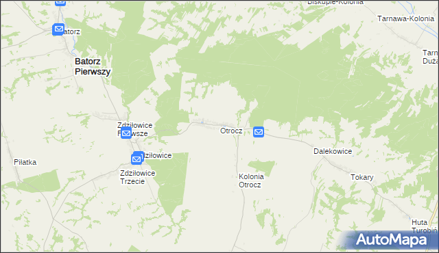 mapa Otrocz, Otrocz na mapie Targeo