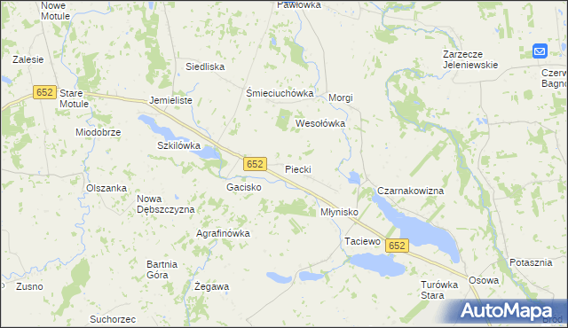 mapa Piecki gmina Filipów, Piecki gmina Filipów na mapie Targeo