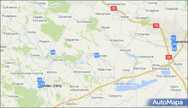 mapa Piestrzec, Piestrzec na mapie Targeo