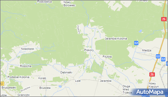 mapa Piskory, Piskory na mapie Targeo