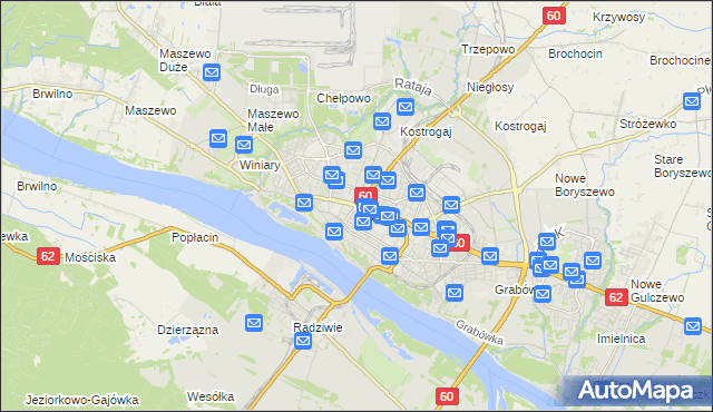 mapa Płock, Płock na mapie Targeo