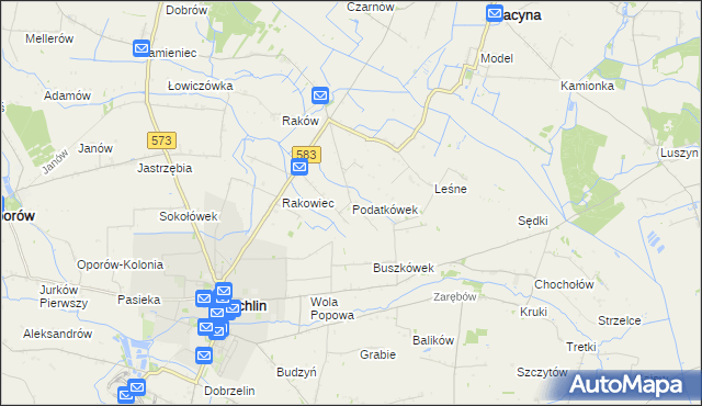 mapa Podatkówek, Podatkówek na mapie Targeo